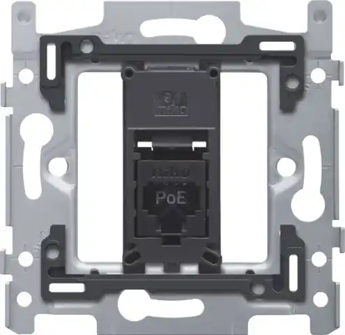 Flitsaanbieding Niko - sokkel - 1x RJ45 UTP Cat. 6, POE++-klaar, vlakke uitvoering - schroefbevestiging - 170-66261