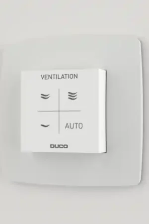 Hete Deal Duco - Vocht Ruimtesensor met bediening RF / Wired wit