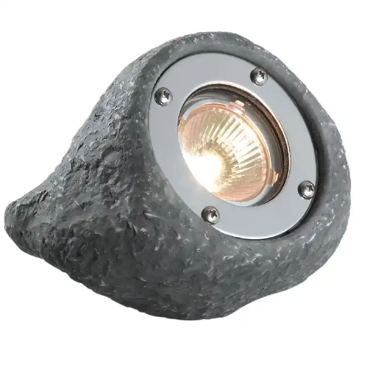 GardenLights - Led tuinspot Lapis 12V 3w - 3000K keivorm steengrijs Gratis Retour