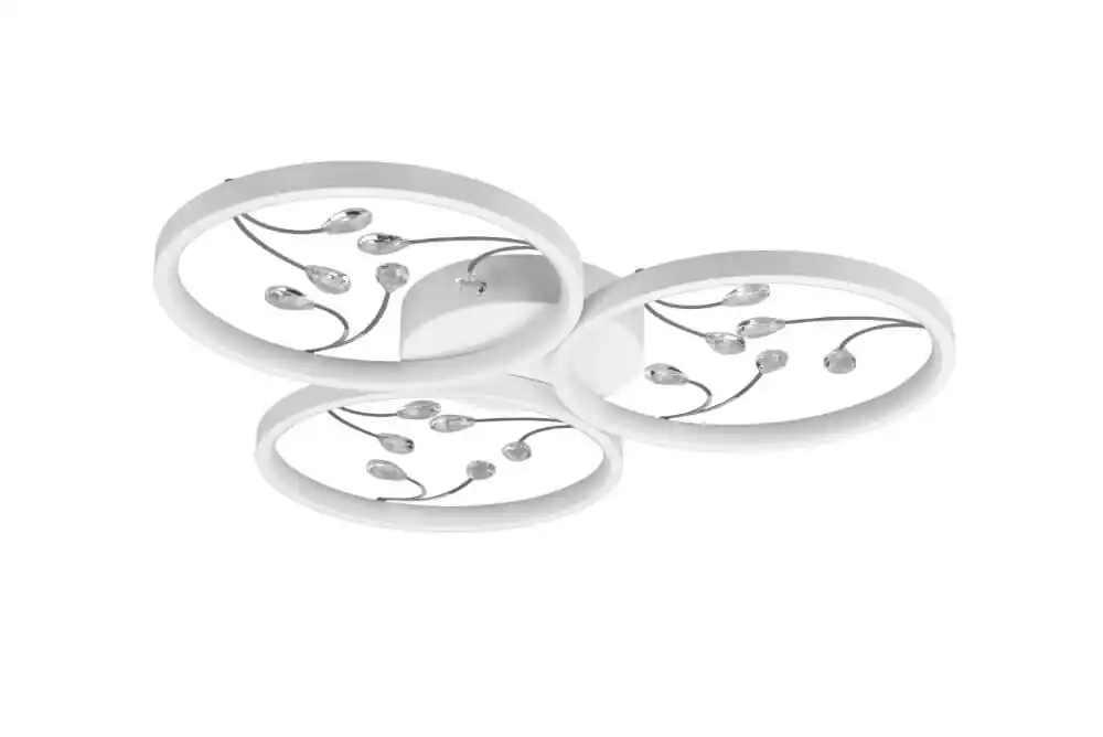 Veilige Betaling Trio - Witte led plafonnière Groovy 3-lichts