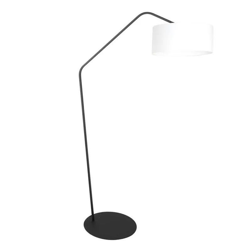 Nu Kopen Steinhauer - Vloerlamp Zig-Zag zwart met witte kap Ø 50cm