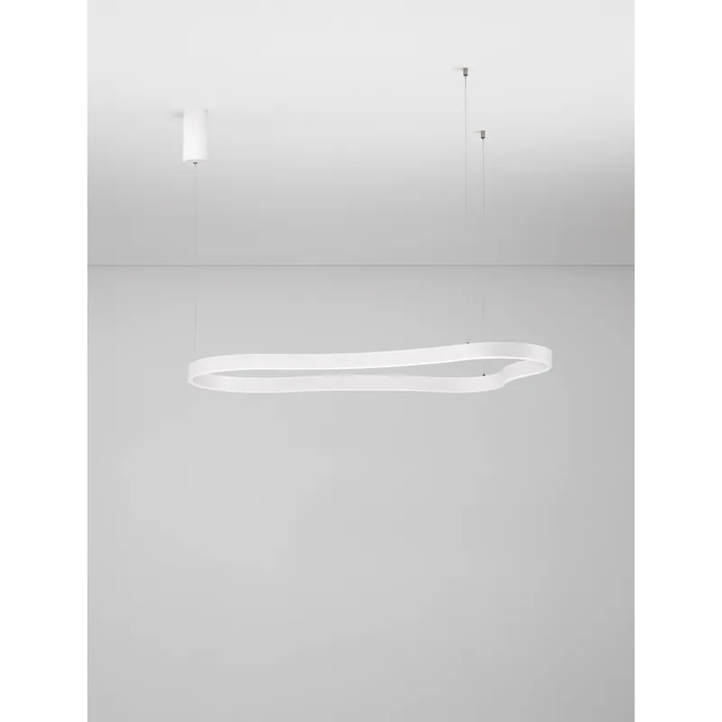 Lyora - Natuurlijke vorm hanglamp Dussa wit 120cm Koop Online