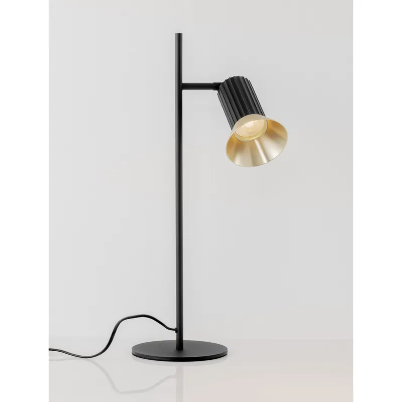 Koop Vandaag Lyora - Design tafellamp Luvia zwart met goud