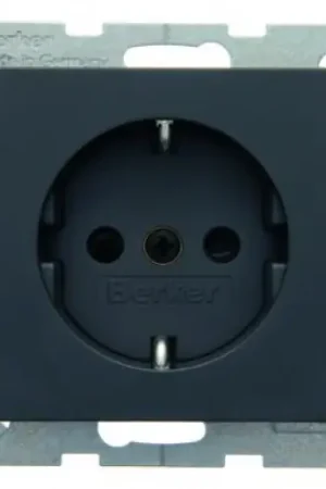Hager wandcontactdoos verhoogd aanraakveilig inbouw 16A 250V RA KV Mat antraciet RAL 7021 IP20 47357006 Nu Kopen