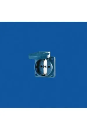 Hateha wandcontactdoos 2p inbouwinstallatie 16A 230V RA Mat blauw RAL 5007 IP54 10.119.001 Betaalbaar