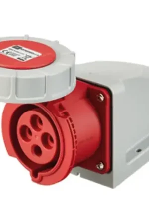 Direct Beschikbaar Peha Wandcontactdoos buitenoppervlak 3-polig + N + E 16A 400V Glanzend rood RAL IP67 K9764RED