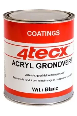 Beperkte Voorraad 4Tecx Grondverf acryl wit 2,5ltr