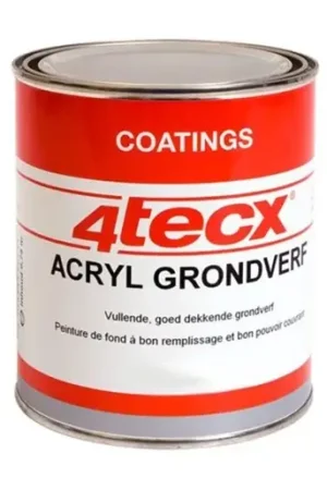 Dagaanbieding 4Tecx Grondverf acryl grijs 2,5ltr