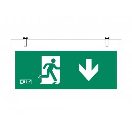 HBI 400 Economy plexiplaat noodverlichting iso Acrylglas plaat naar beneden 404PXX Merkproduct