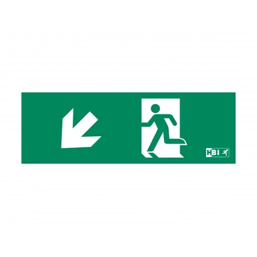 Exclusieve Aanbieding HBI 400 Economy pictogram noodverlichting iso Sticker trap af links 404ZD