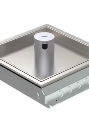Direct Beschikbaar HPL vloerdoos instort 50mm 2xWCD + 8xData-uitsp.- RVS T25 IP54 deksel
