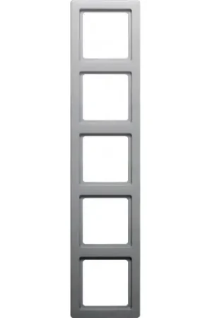 Aanbieding Hager Q.1 Afdekraam soft-finish 5-voudig Horizontaal en verticaal Aluminium RAL 9006 IP20 10156084