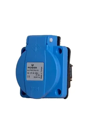 Power Machinecontactdoos 16A inbouw RA IP54 blauw Gereduceerde Prijs