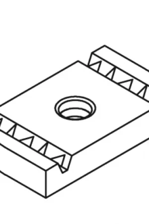Flitsaanbieding Puk AM glijmoer strut M8 Staal Thermisch verzinkt (Hot-dip) AM22 M8-HDG