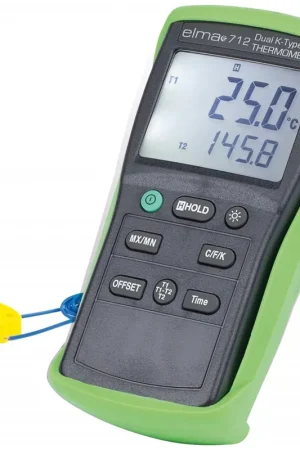 Betrouwbaar Elma Digitale Type K-thermometer met 2 kanalen en verschilmeting
