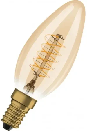 Exclusieve Aanbieding Osram Vintage 1906 E14 classic kaars led-lamp 2200K 250lm B10,5 97mm 320° 220 - 240V dimbaar goud 4099854091612