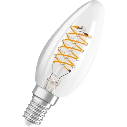 Osram Vintage 1906 E14 classic slim led-lamp 2700K 470lm B10,5 97mm 320° 220 - 240V dimbaar faseafsnijding Helder glas 4099854075728 Snelle Levering