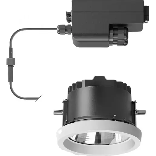 Bega plafondinbouw diepstraler (binnen - buiten) 4000K 19.6W 145x145mm inbouw wand plafond wit DALI 24447WK4 Gratis Retour