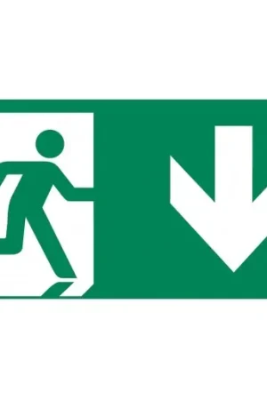 Beste Prijs Macbright Pollux pictogram noodverlichting Inlegvel/-plaat naar beneden 8717696164092
