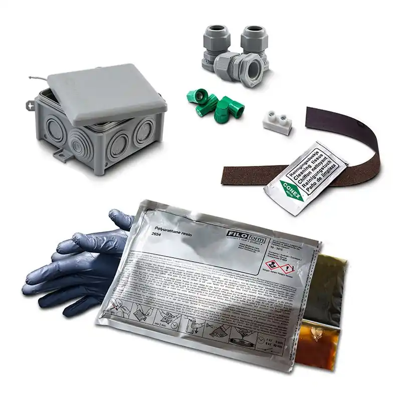 Conex CH - Gietmofpakket kabeldoos met hars CH100350 Op = Op