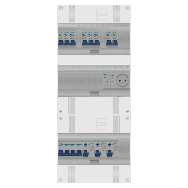 Groepenkast 3 fase 8 groepen + beltrafo + wcd Premium