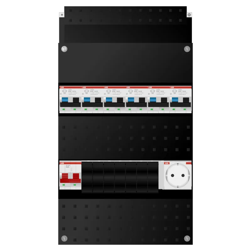 ABB Groepenkast 1 fase 6 alamat + wcd SN201 Gratis Retour