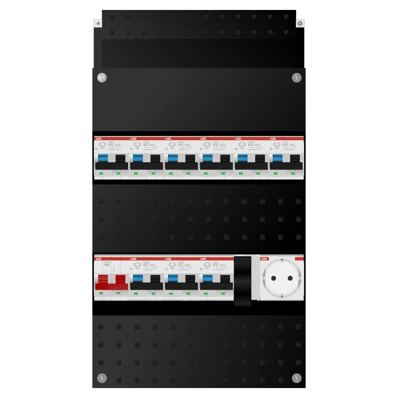 ABB Groepenkast 1 fase 9 alamat + wcd SN201 Express Levering
