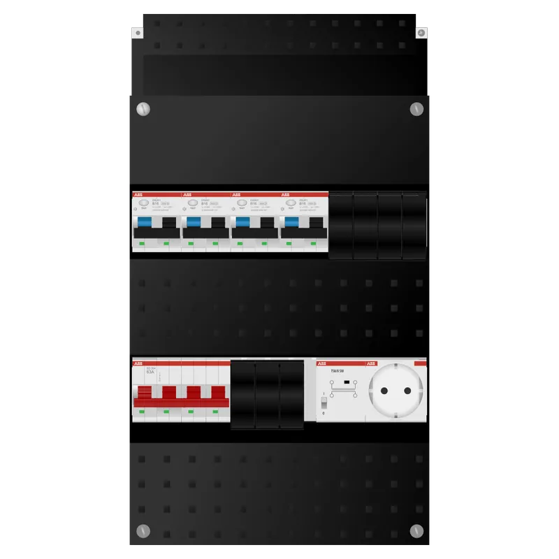 ABB Groepenkast 3 fase 4 alamat + beltrafo + wcd SN201 Op = Op